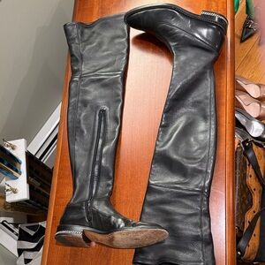 Givenchy Black Leather Over-the-Knee Boots